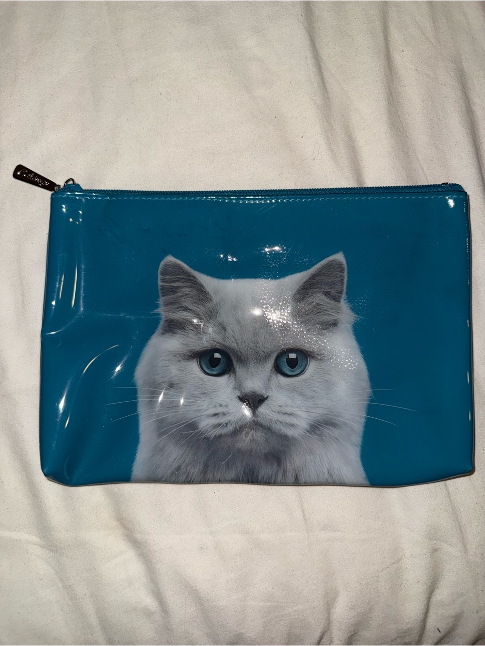 Casteye London - Blue Cat Face Vinyl Clutch
